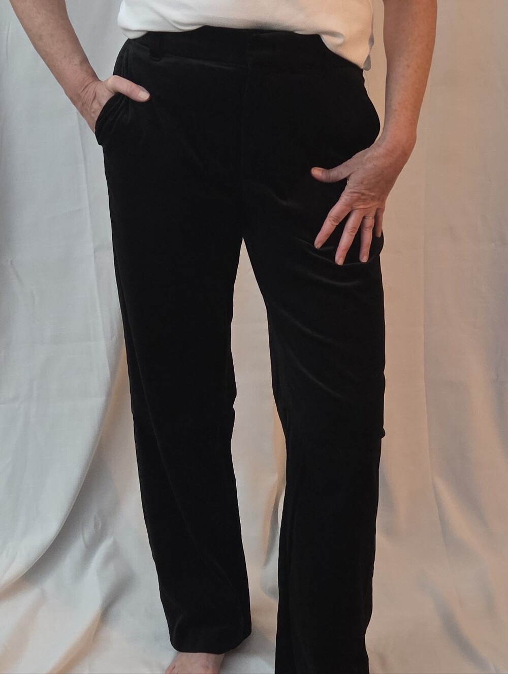 GAP Black Velour Pants - Straight Relaxed Fit